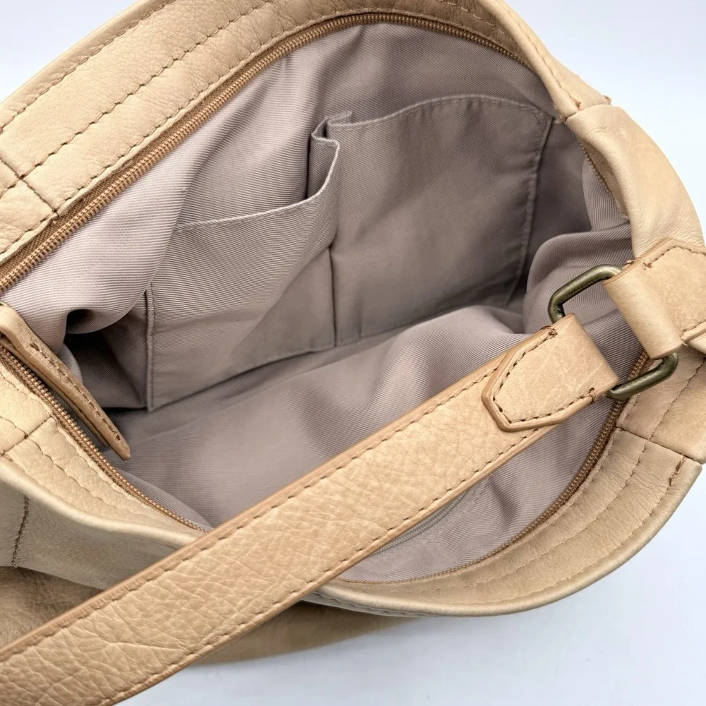 American Leather Co Women's Shoulder Slouchy Hobo Bag Light‎ Brown Cognac